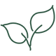 Simple green leaf icon