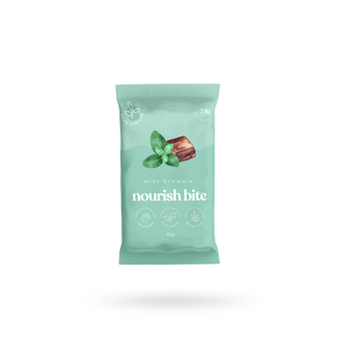 Mint Brownie Nourish Bite by Sneaky Wholefoods, combining rich chocolate flavour and refreshing mint in a nutrient-dense treat that aligns with our mission to sneak goodness into your day