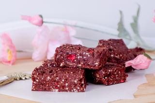 No-Bake Raspberry Fudge Brownies