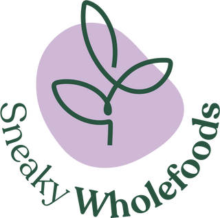Sneaky Wholefoods with a 3 leaf Icon representing their brands promises to Nutrition, Taste & Convenience.