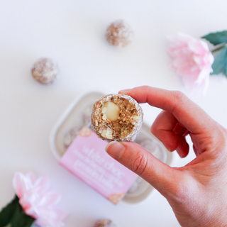 White Chocolate Macadamia Cookie Protein Balls