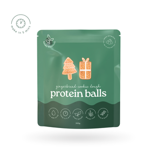 Festive Gingerbread Cookie Dough Protein Ball Mix by Sneaky Wholefoods, a blend of natural ingredients creating a wholesome snack that evokes cherished Christmas memories and delightful flavours