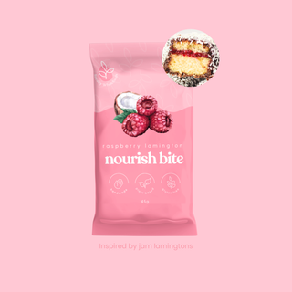 raspberry jam lamington nourish bite 
